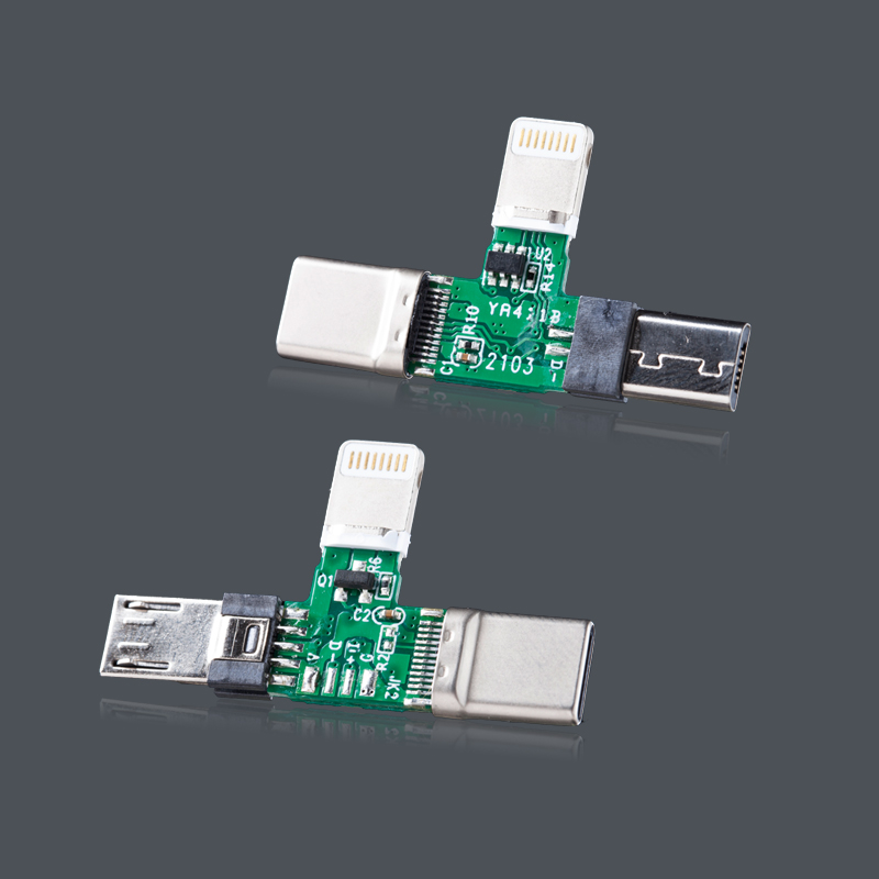 Micro+USB?3.1+Lightning一拖三充電數(shù)據(jù)轉接頭